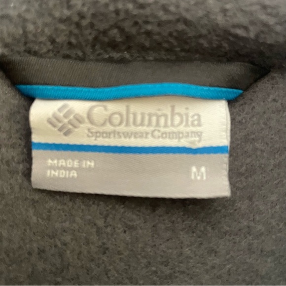 Columbia NWT men’s Blue and Green Fleece Jacket size medium - Picture 6 of 8